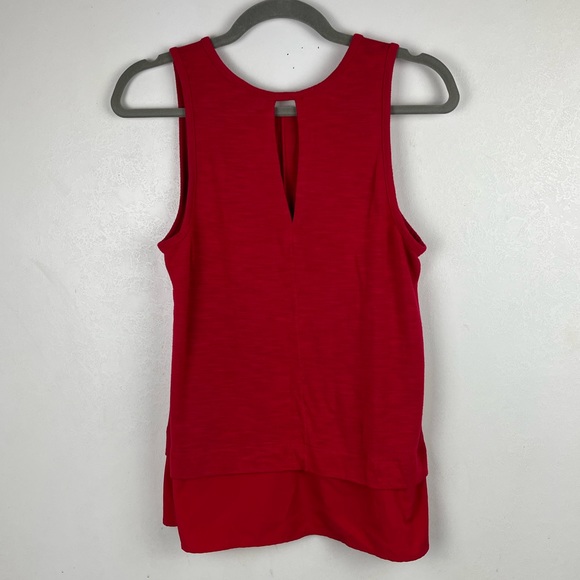 J.Crew Mercantile Tank Top Red Keyhole Womens Size Medium Sleeveless Top - Picture 5 of 12